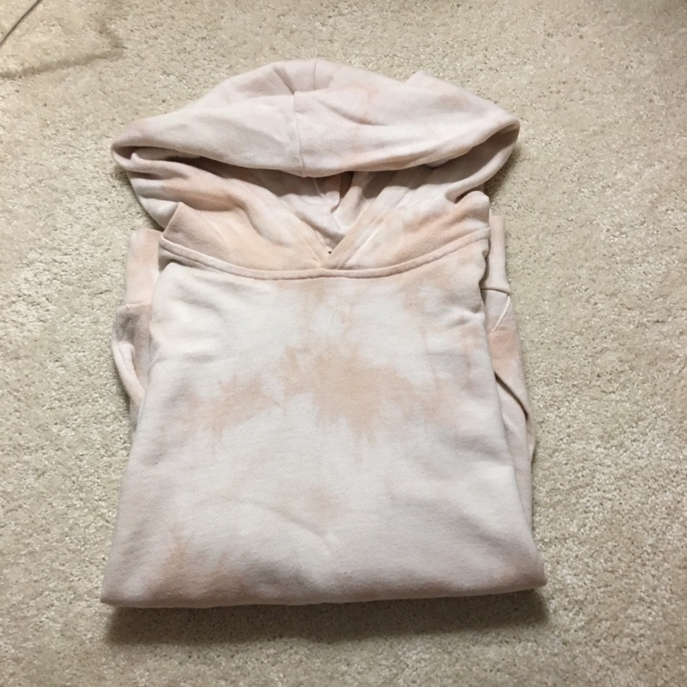 Pink and White Tiedye Hoodie